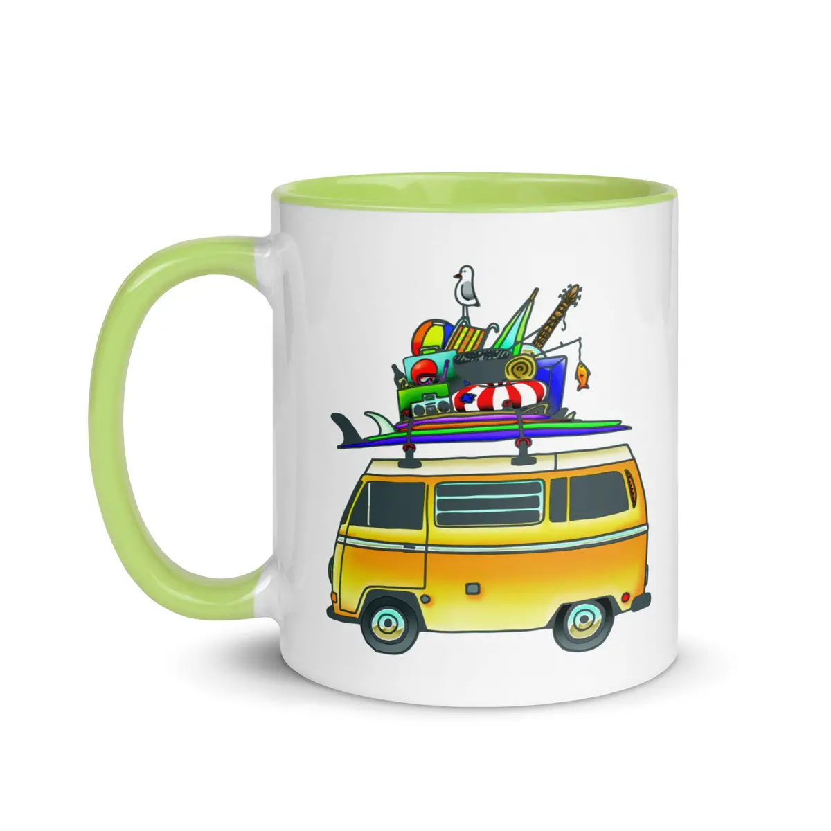 Rad Bus Mug With Color Inside 12