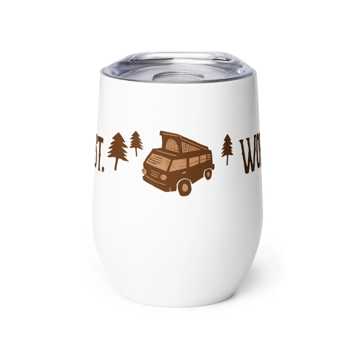 Camp First, Work Later Wine Tumbler 1