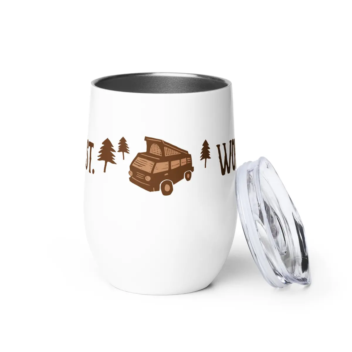 Camp First, Work Later Wine Tumbler 2