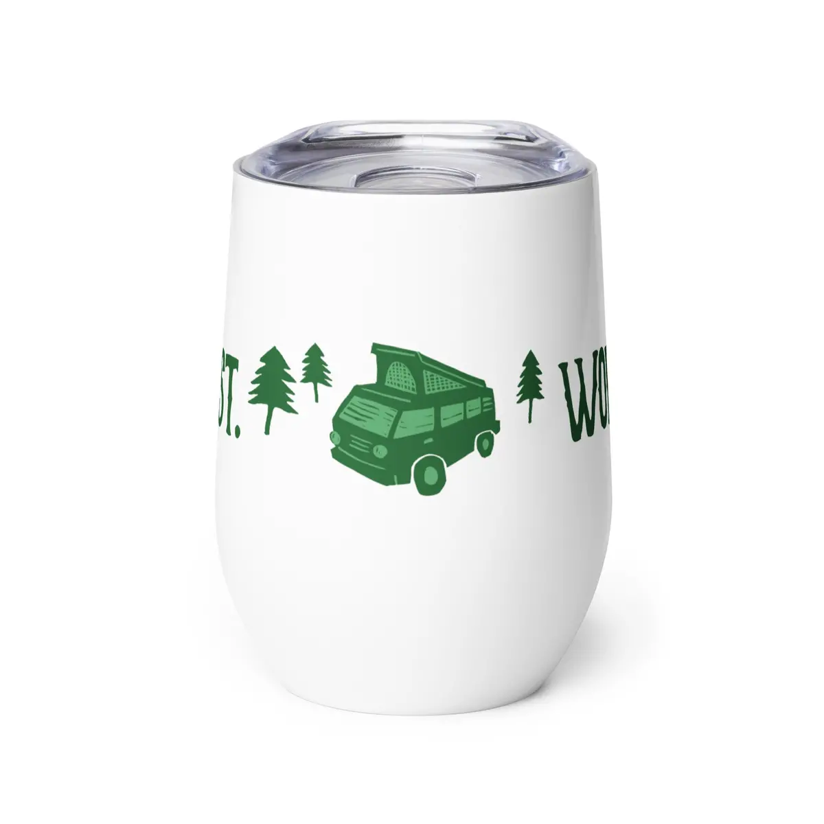 Camp First, Work Later Wine Tumbler 1