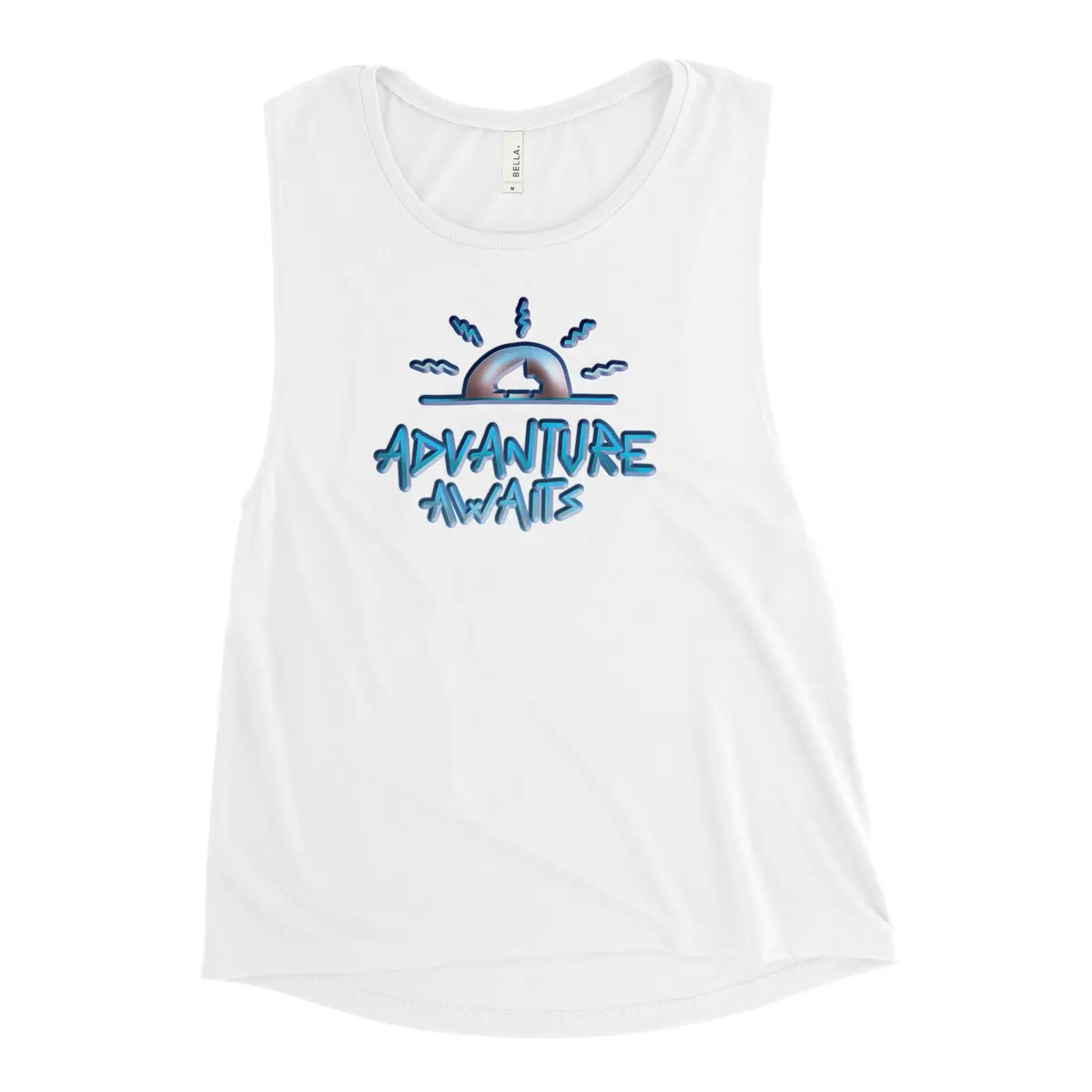 Advanture Awaits Womens Muscle Tank 1