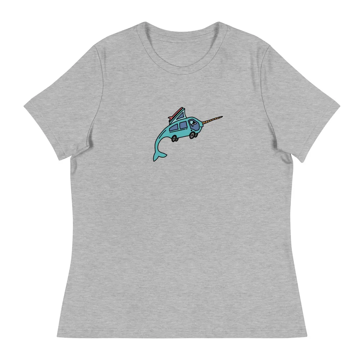 Women's Relaxed-Fit Narwhal T-Shirt Featuring Ned Design
