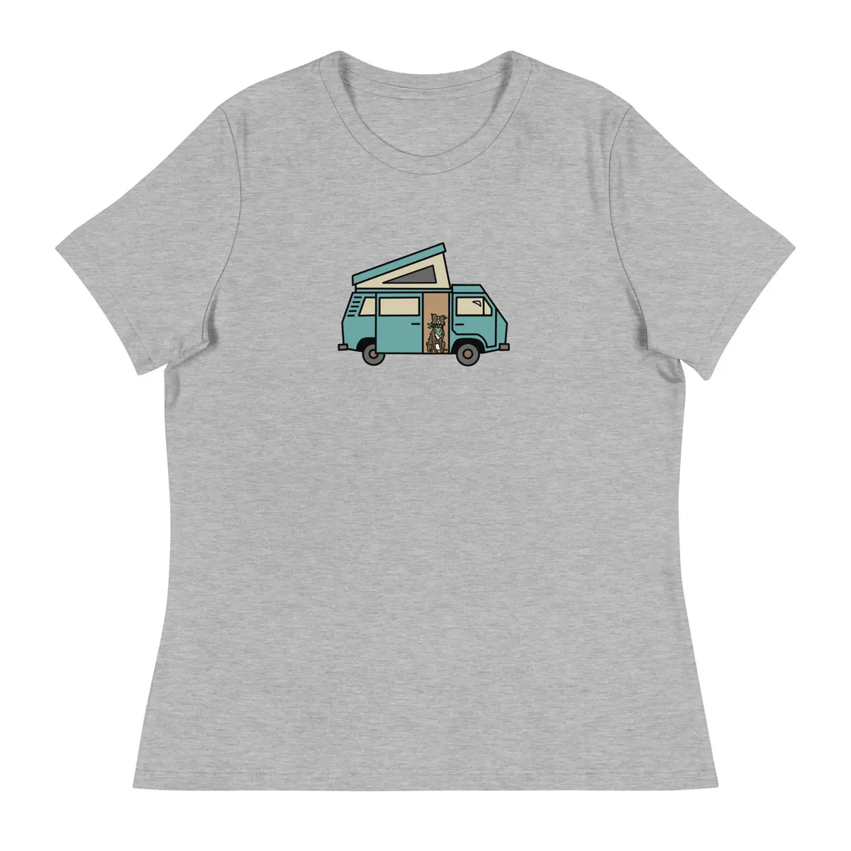 Relaxed-Fit Women's T-Shirt Featuring Dog in Van Design - Image 6