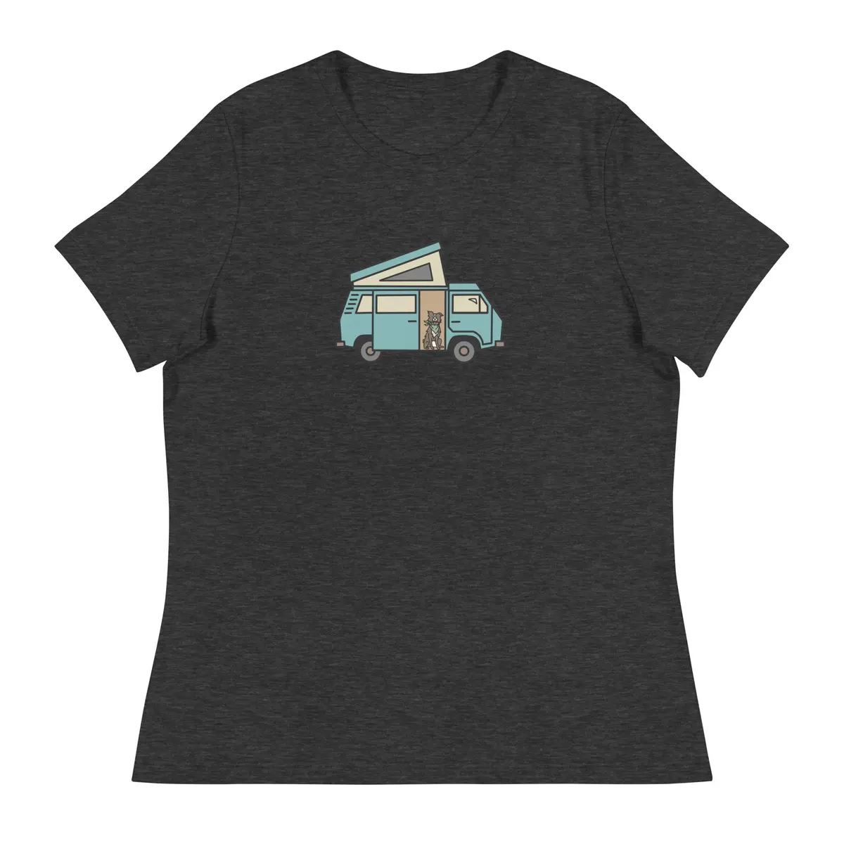 Relaxed-Fit Women's T-Shirt Featuring Dog in Van Design - Image 4
