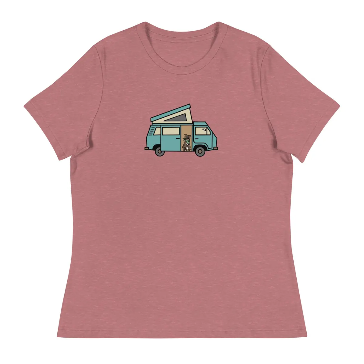 Relaxed-Fit Women's T-Shirt Featuring Dog in Van Design - Image 5