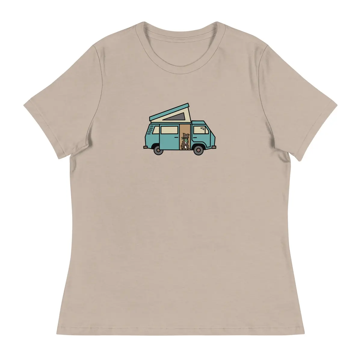Relaxed-Fit Women's T-Shirt Featuring Dog in Van Design - Image 7
