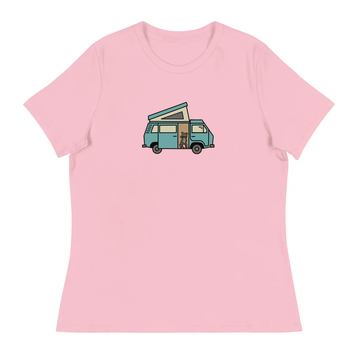 Relaxed-Fit Women's T-Shirt Featuring Dog in Van Design - Image 8