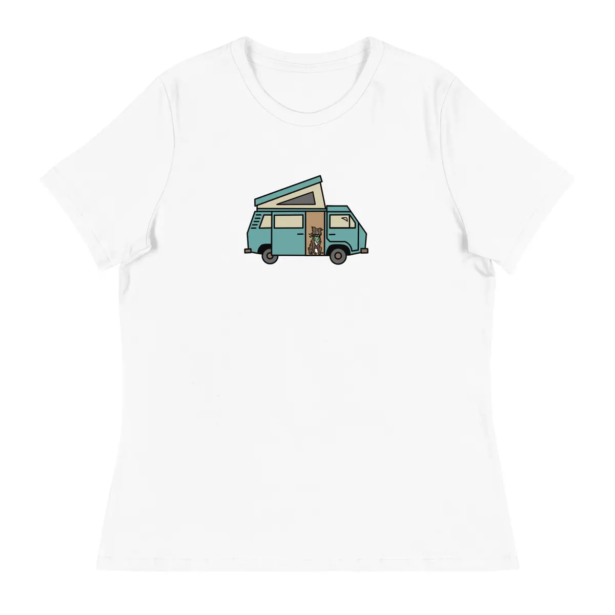 Relaxed-Fit Women's T-Shirt Featuring Dog in Van Design - Image 9