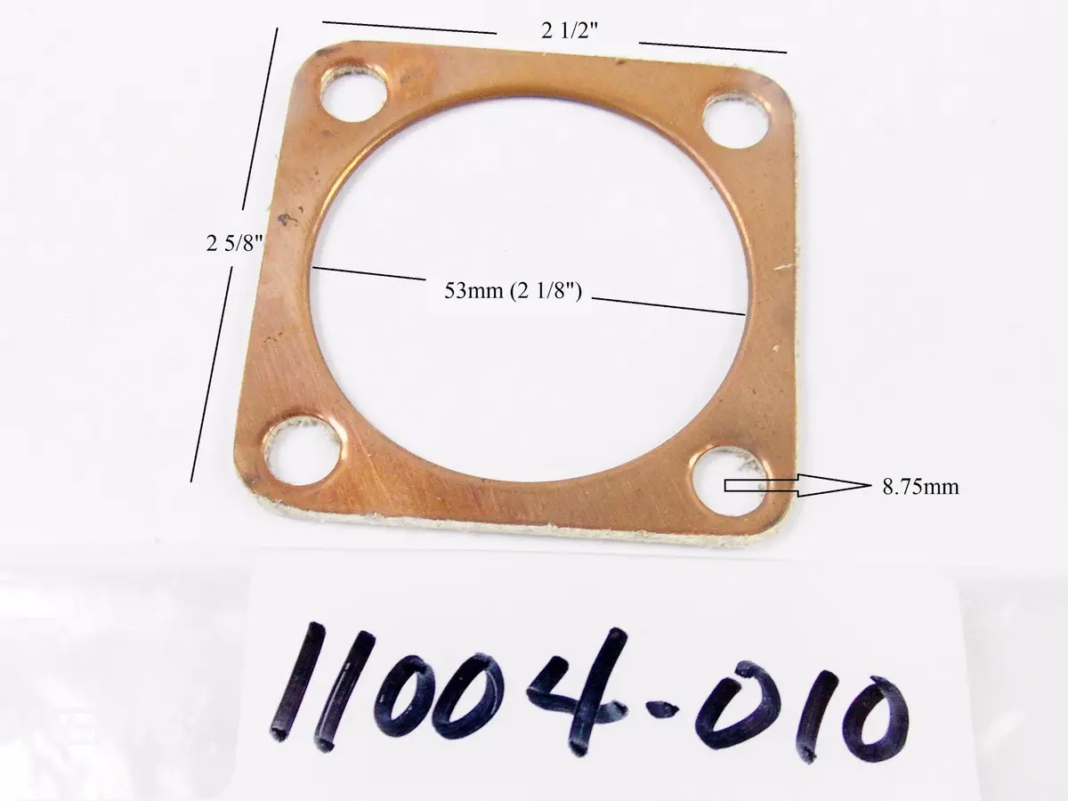 Nos Oem Kawasaki Cylinder Head Gasket 2 1/2" X 2 5/8" X 53 Mm 11004-010 1