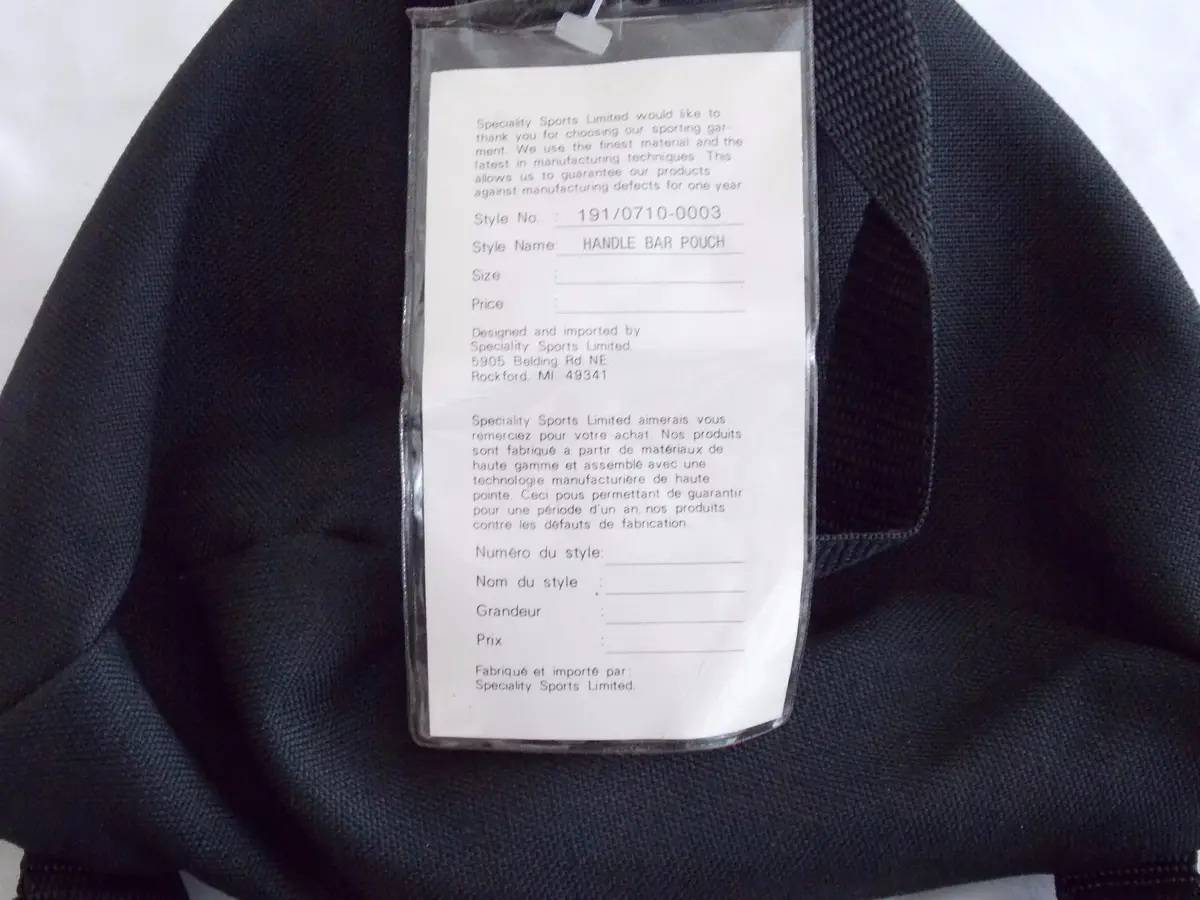 Handlebar Tools Bar Pouch Wallet Black Coldwave Snowmobile Atv 07100003 2