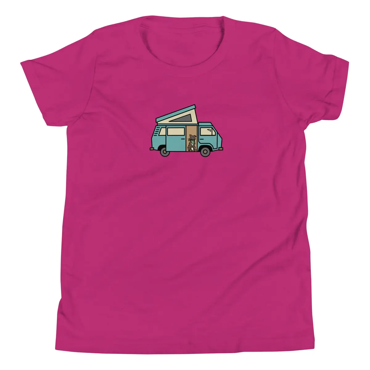 Playful Dog in Van Graphic Tee for Youngsters - Image 7