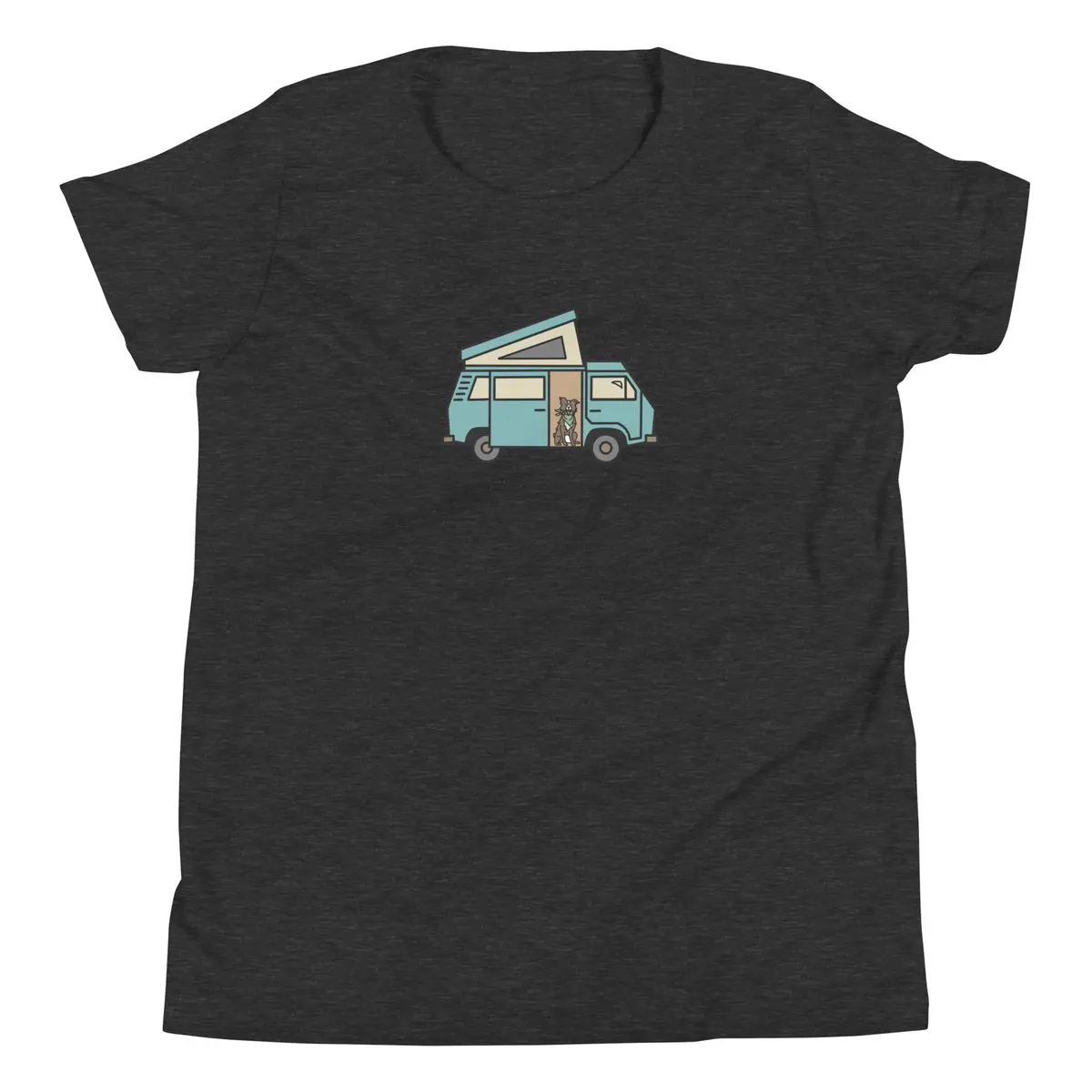 Playful Dog in Van Graphic Tee for Youngsters - Image 5