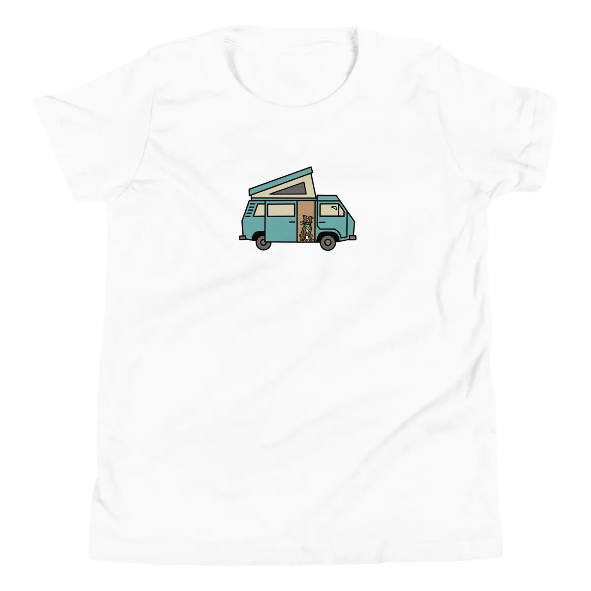 Playful Dog in Van Graphic Tee for Youngsters - Image 10