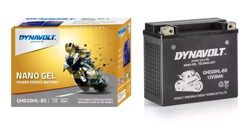 Ghd20hl-Bs Battery For Harley Davidson, Dynavolt Ytx20hl, 12V 20Ah 1