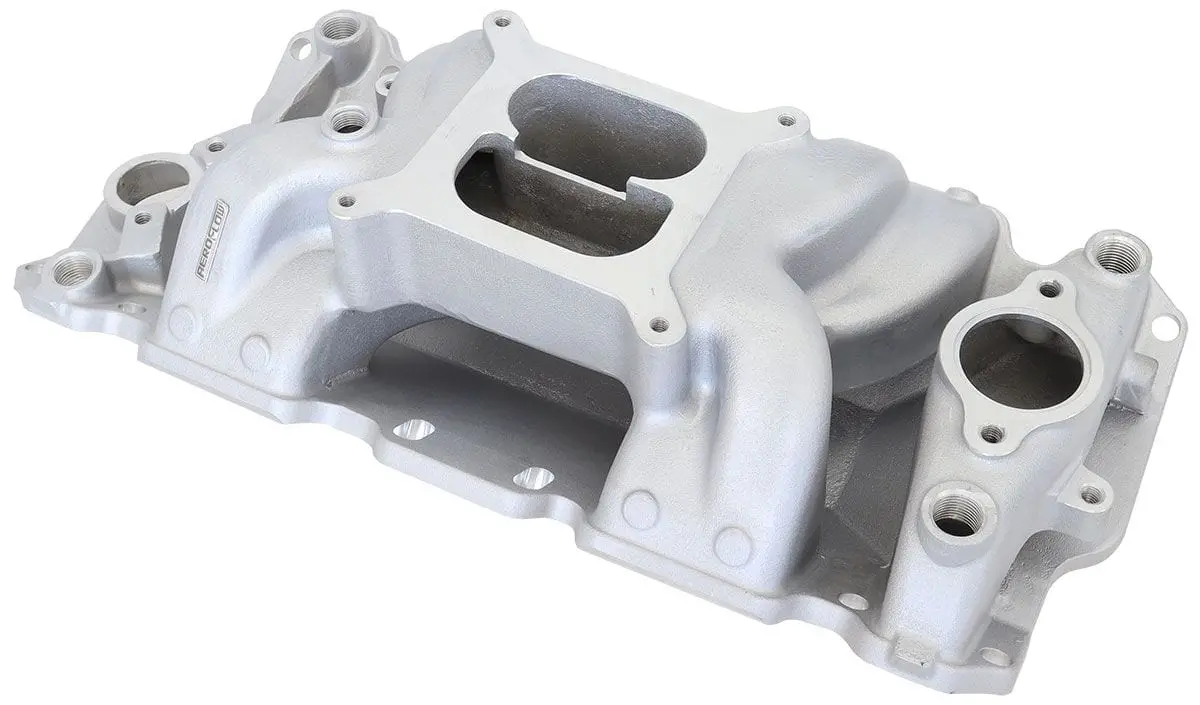 Sb Chevrolet Air-Gap Dual-Plane Intake Manifold – Af6010-1001 (Natural Cast Finish) 1