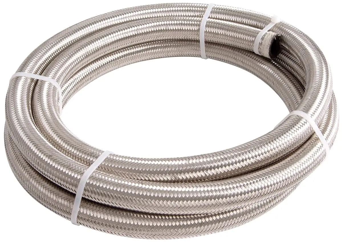 100-Series Stainless Steel Braided Hose – -7 An, 6-Meter Length – Af100-07-6M 1