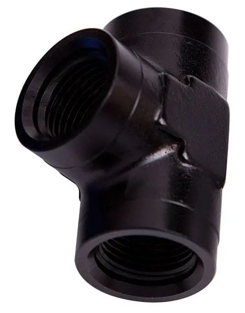 Af917-16Blk 1-Inch Npt Female Pipe Tee – Black Anodized Aluminum 1