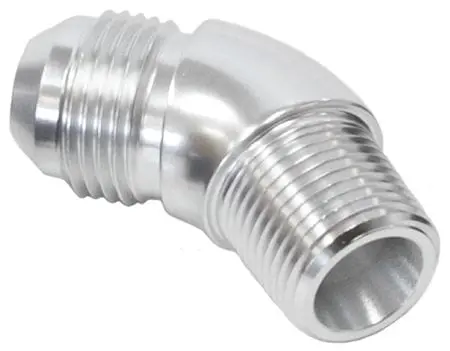 1/8" Npt To -6 An Full-Flow Adapter Fitting – 45° Swivel (Af523-06-02S) 1