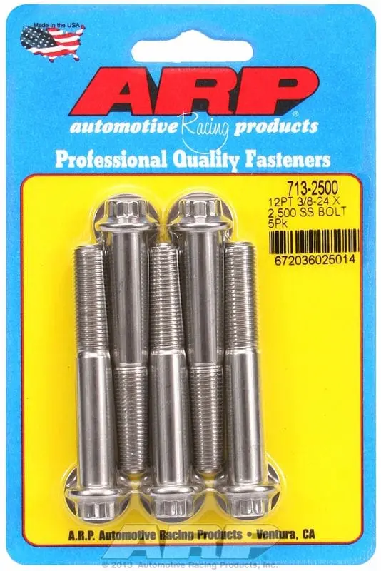 Ar713-2500 Stainless Steel 12-Point Bolt Pack (5-Piece) 1