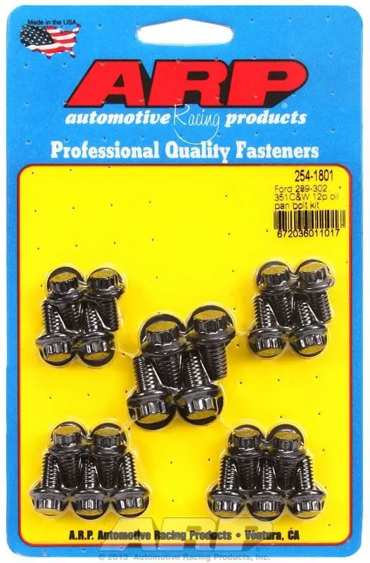 Black Oxide 12-Point Oil Pan Bolt Kit – Precision-Machined Fasteners (Ar254-1801) 1
