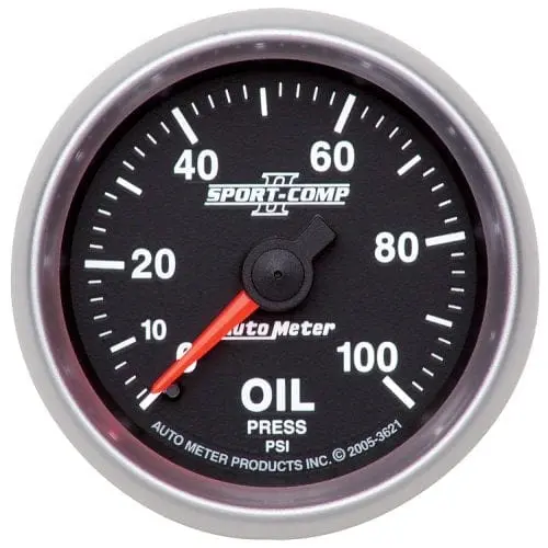 Autometer Au3621 Sport-Comp Ii Oil Pressure Gauge – 2-1/16" Dial 1