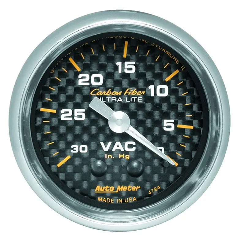 Carbon Fiber Vacuum Gauge – Au4784 (High-Visibility Dial) 1
