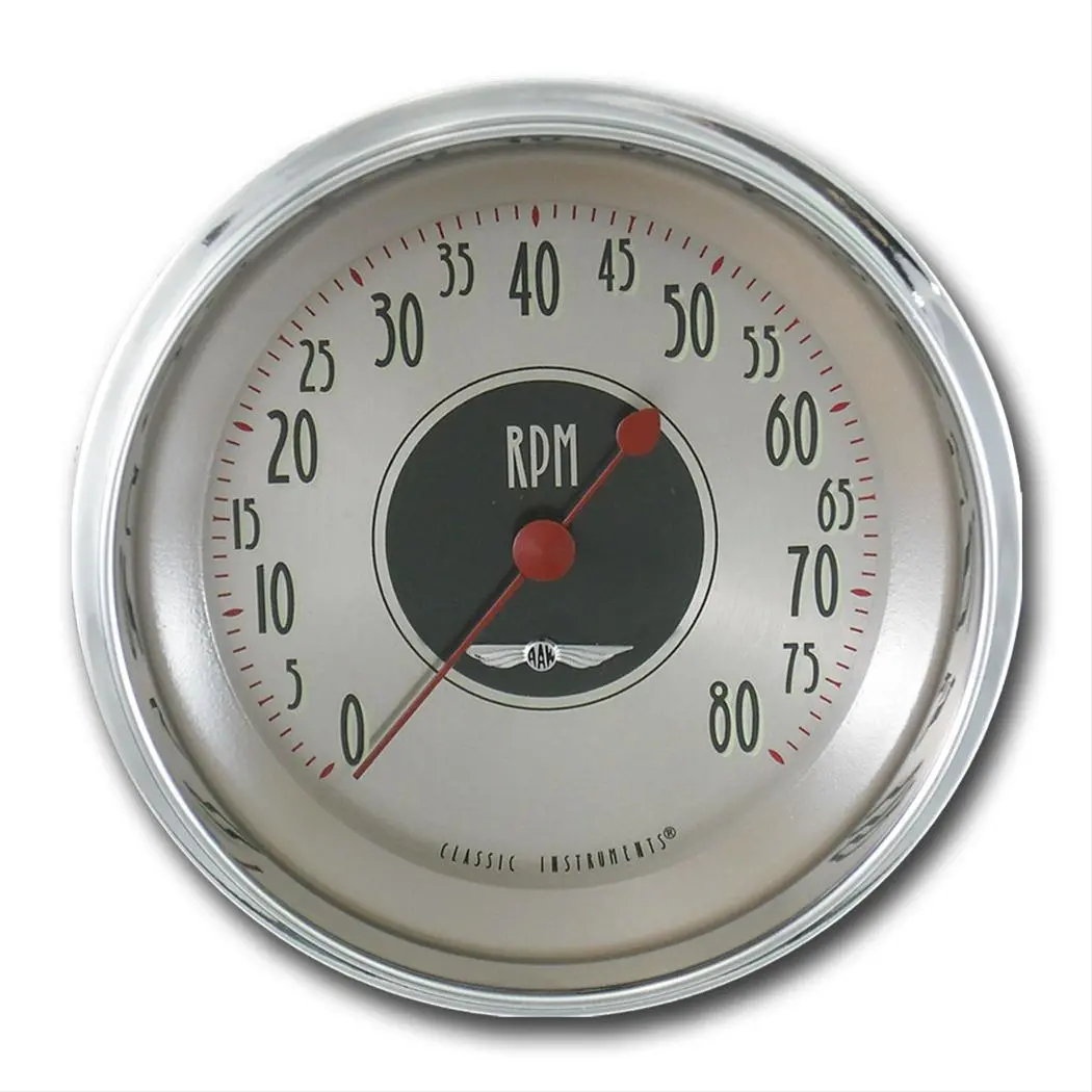 Classic Instruments An80Shc Nickel Series Tachometer – All-American Styled, 0–8000 Rpm 1