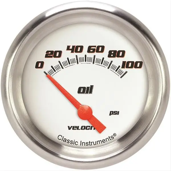 Classic Instruments Vs281Wapf Velocity Series White-Dial Gauge Set 1