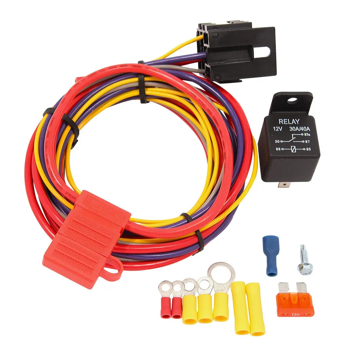 Quick Fuel 30-199Qft Universal Fuel Pump Wiring Harness Kit – Relay, Fuse, Switch Ready 1