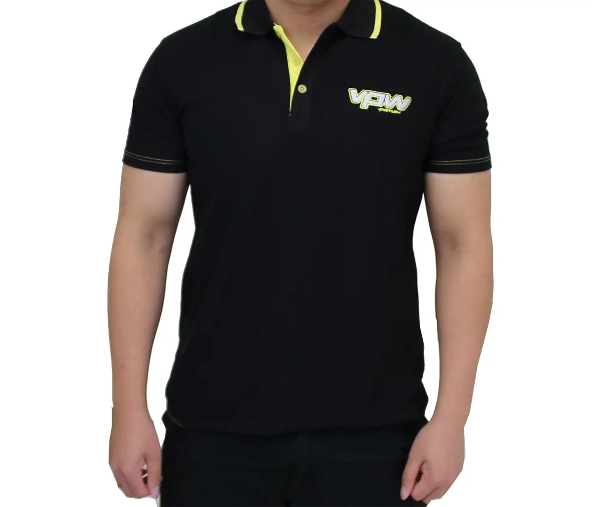 Vpw Corporate Polo Shirt – Black & Yellow, Size Xxxl 1